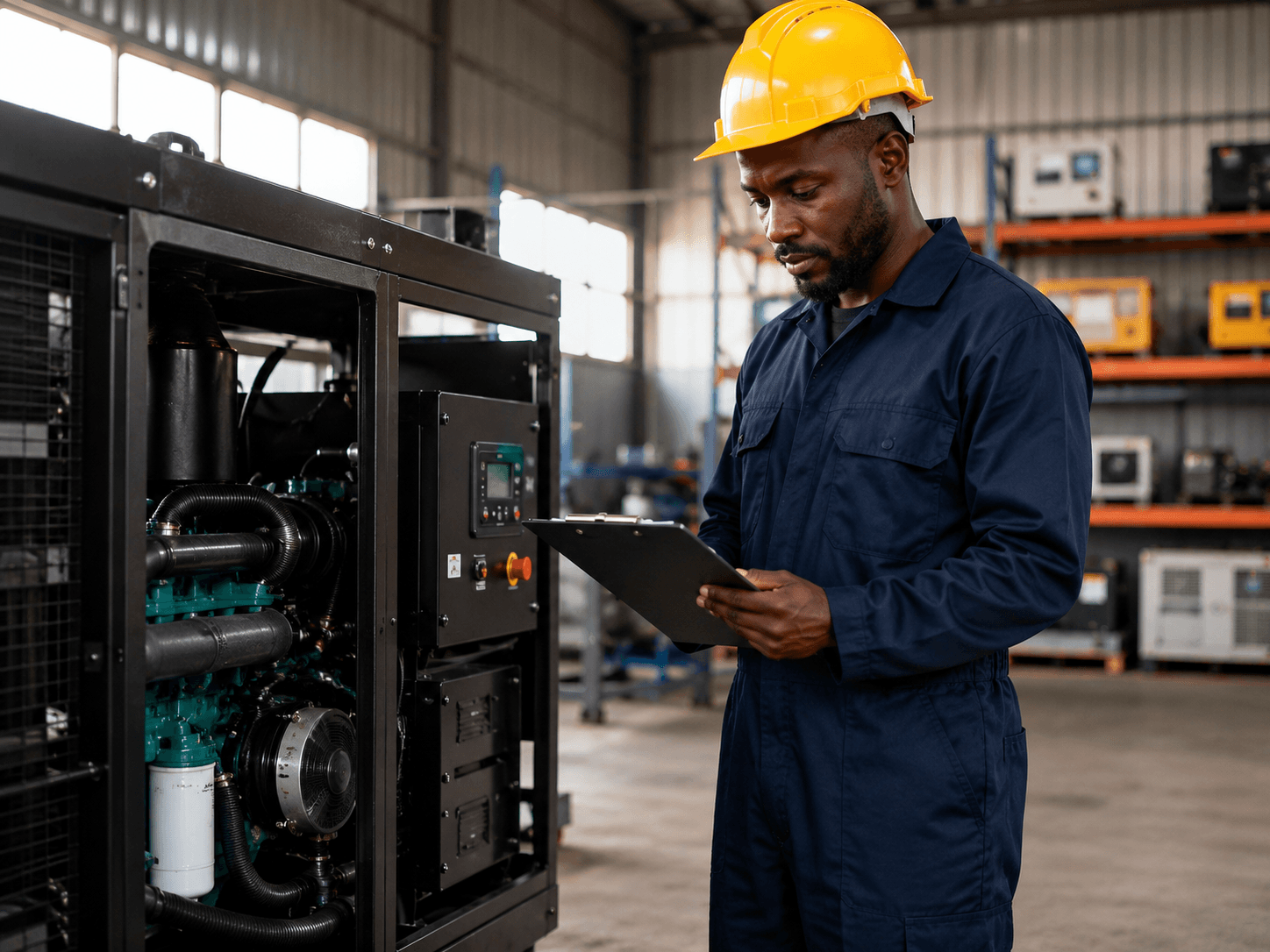 Technicien NovaSource en atelier à Abidjan